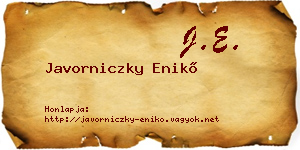 Javorniczky Enikő névjegykártya